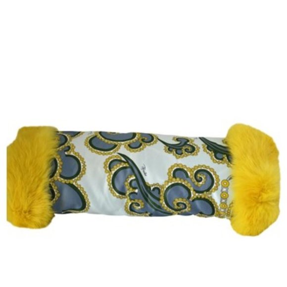 Emilio Pucci Accessories - Emilio Pucci Yellow Rabbit Fur Muff Hand Warmer